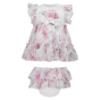 Picture of Daga Baby Girls Blush Harmony Peony Dress & Panties Set X 2 - White Pink
