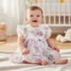 Picture of Daga Baby Girls Blush Harmony Peony Dress & Panties Set X 2 - White Pink