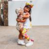 Picture of PRE ORDER A Dee Tutti Frutti True Print Handbag Legging Set X 2 - Bright White