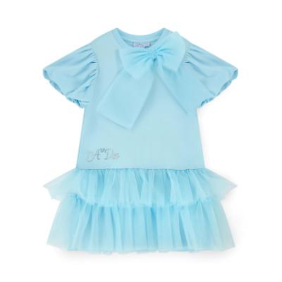 Picture of A Dee Pastel Parlour Sparkle Tulle Frill Dress - Soft Blue
