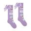 Picture of A Dee Pastel Parlour Sandra Ice Cream Print Knee Socks - Lilac Dreams