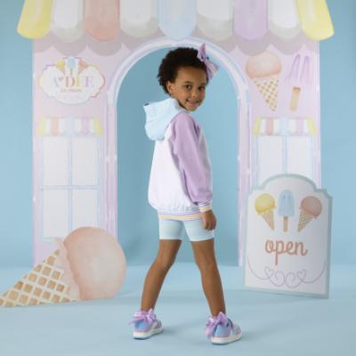 Picture of A Dee Pastel Parlour Sade Ice Cream Print Ankle Socks - Lilac Dreams