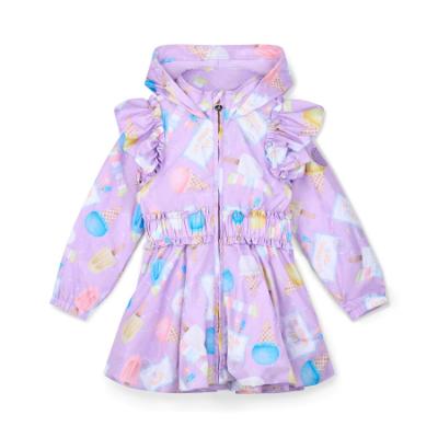 Picture of A Dee Pastel Parlour Sabrina Ice Cream Print Frill Jacket - Lilac Dreams