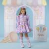 Picture of A Dee Pastel Parlour Sabrina Ice Cream Print Frill Jacket - Lilac Dreams