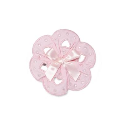 Picture of Little A Baby Girls Perfectly Pink Ollie Broderie Anglaise Hair Clip - Pink Blossom