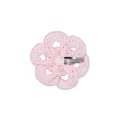 Picture of Little A Baby Girls Perfectly Pink Ollie Broderie Anglaise Hair Clip - Pink Blossom