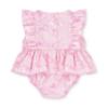 Picture of Little A Baby Girls Perfectly Pink Odessa Bow Print Romper - Pink Blossom