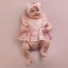 Picture of Little A Baby Girls Perfectly Pink Odessa Bow Print Romper - Pink Blossom