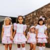 Picture of Little A Baby Girls Perfectly Pink Odessa Bow Print Romper - Pink Blossom
