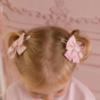 Picture of Little A Baby Girls Perfectly Pink Oria Bow Print Hair Clips X 2 - Pink Blossom