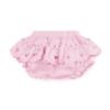 Picture of Little A Baby Girls Perfectly Pink Orla Jam Pant Set With Broderie Anglaise Collar - Bright White