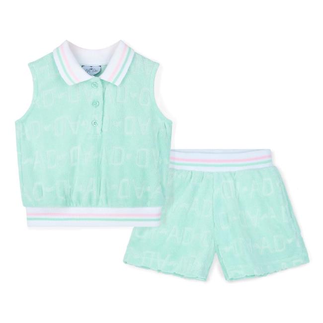 Picture of A Dee Bowtique Chic Romi Terry Short Set X 2 - Miami Mint