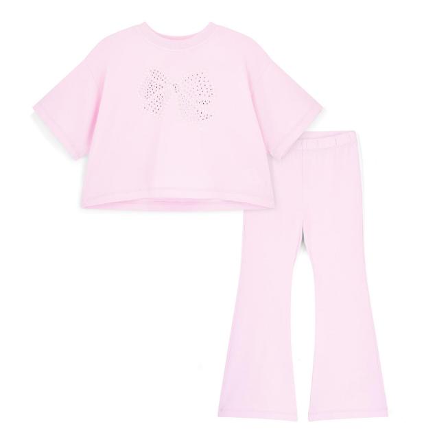 Picture of A Dee Bowtique Chic Samantha Pearl Bow Flare Set X 2 - Pink Blossom