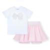 Picture of A Dee Bowtique Chic Rose Diamante Bow Skort Set X 2 - Bright White