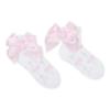 Picture of A Dee Bowtique Chic Rowan Bow Print Ankle Socks - Bright White