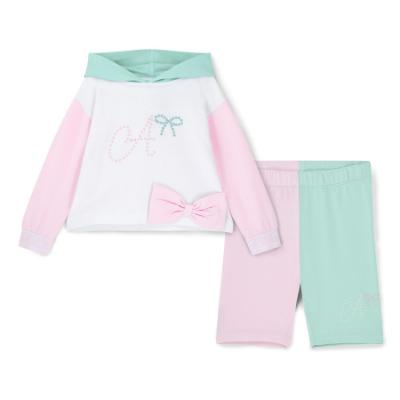 Picture of A Dee Bowtique Chic Reese Hoody Cycling Short Set X 2 - Bright White