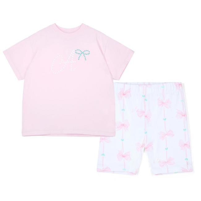 Picture of A Dee Bowtique Chic Rebecca Cycling Short Set X 2 - Pink Blossom