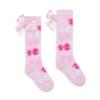 Picture of A Dee Bowtique Chic Ramona Bow Print Knee Socks - Pink Blossom