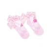 Picture of A Dee Bowtique Chic Rina Bow Print Ankle Socks - Pink Blossom