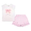 Picture of A Dee Bowtique Chic Roxy Broderie Anglaise Short Set - Bright White