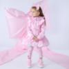 Picture of A Dee Bowtique Chic River Bow Print Hooded Jacket - Pink Blossom