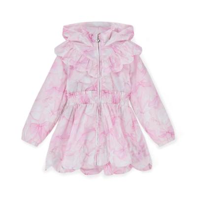 Picture of A Dee Bowtique Chic River Bow Print Hooded Jacket - Pink Blossom