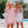Picture of A Dee Bowtique Chic Raya Bow Print Frill Swimsuit - Pink Blossom