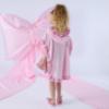 Picture of A Dee Bowtique Chic Rosie Bow Print Frill Toweling Poncho - Pink Blossom