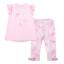 Picture of A Dee Bowtique Chic Ria Bow Print Legging Set With Back Insert - Pink Blossom