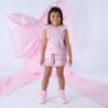 Picture of A Dee Bowtique Chic Ruby Bow Print Short Set With Broderie Anglaise - Pink Blossom