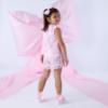 Picture of A Dee Bowtique Chic Ruby Bow Print Short Set With Broderie Anglaise - Pink Blossom