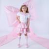 Picture of A Dee Bowtique Chic Riri Bow Print Skirt Set With Broderie Anglaise - Bright White