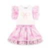 Picture of A Dee Bowtique Chic Remi Bow Print Mix Dress - Bright White