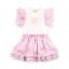 Picture of A Dee Bowtique Chic Remi Bow Print Mix Dress - Bright White