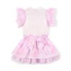 Picture of A Dee Bowtique Chic Remi Bow Print Mix Dress - Bright White
