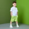 Picture of Mitch & Son JNR Ray Soft Short Set With Large Graphic - Bright White