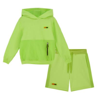 Picture of Mitch & Son JNR Ronan Hoodie Short Set X 2 - Lime Sherbet