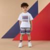 Picture of Mitch & Son JNR Pedro T-shirt & Pablo ZigZag Print Swimshorts Set X 2 - Blue Navy