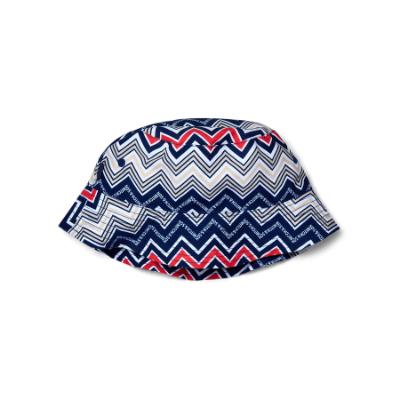 Picture of PRE ORDER Mitch & Son JNR Peyton ZigZag Print Bucket Hat - Blue Navy