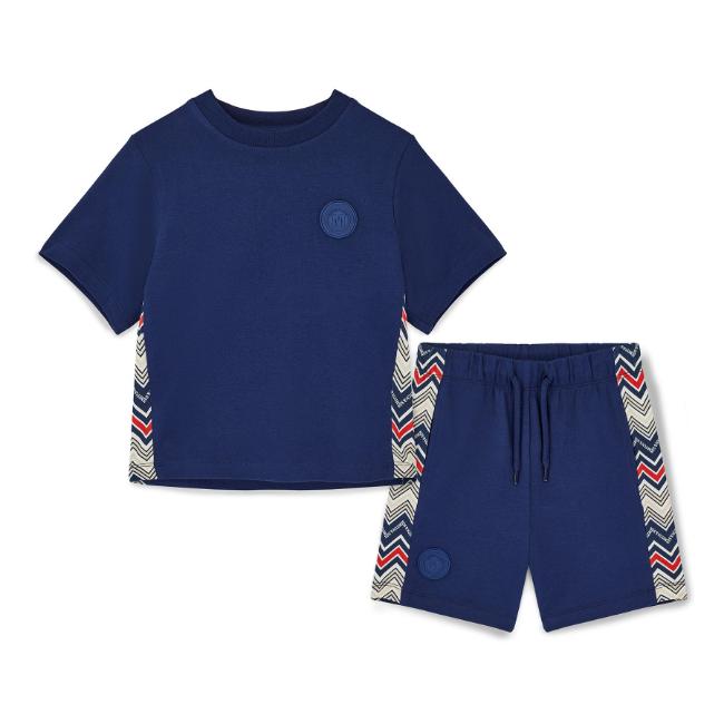 Picture of Mitch & Son JNR Phoenix AOP Panel Soft Set X 2 - Blue Navy