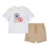 Picture of Mitch & Son JNR Preston Soft Set With Shorts - Bright White