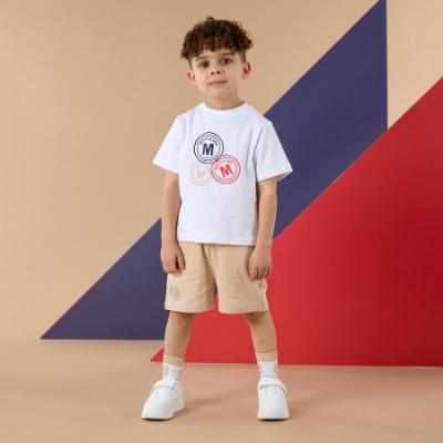 Picture of Mitch & Son JNR Preston Soft Set With Shorts - Bright White