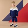 Picture of Mitch & Son JNR Peter Hooded Colour Block Jacket - Stone Beige