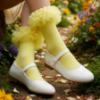 Picture of PRE ORDER Daga Girls Tutti Fruitti Ankle Socks With Tulle - Yellow