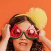 Picture of PRE ORDER Daga Girls Tutti Fruitti Tulle Pom Pom Hairband - Yellow
