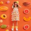 Picture of PRE ORDER Daga Girls Tutti Fruitti Tulle Pom Pom Hairband - Yellow