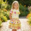 Picture of PRE ORDER Daga Girls Tutti Fruitti Top & Print Ruffle Skirt Set X 2 - Yellow Multi