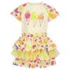 Picture of PRE ORDER Daga Girls Tutti Fruitti Top & Print Ruffle Skirt Set X 2 - Yellow Multi