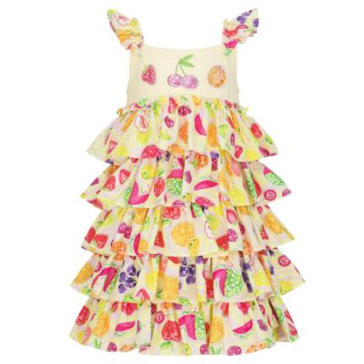 Picture of PRE ORDER Daga Girls Tutti Fruitti Ruffle Dress - Yellow Multi
