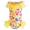 Picture of PRE ORDER Daga Girls Tutti Fruitti Print Swimsuit With Tulle - Yellow Multi